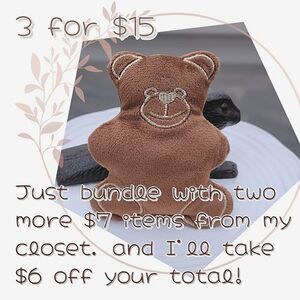 Mini caramel brown teddy plush